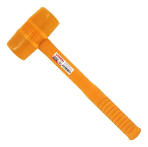 Marreta Borracha Laranja 50mm 350g Martelo Martelinho Piso